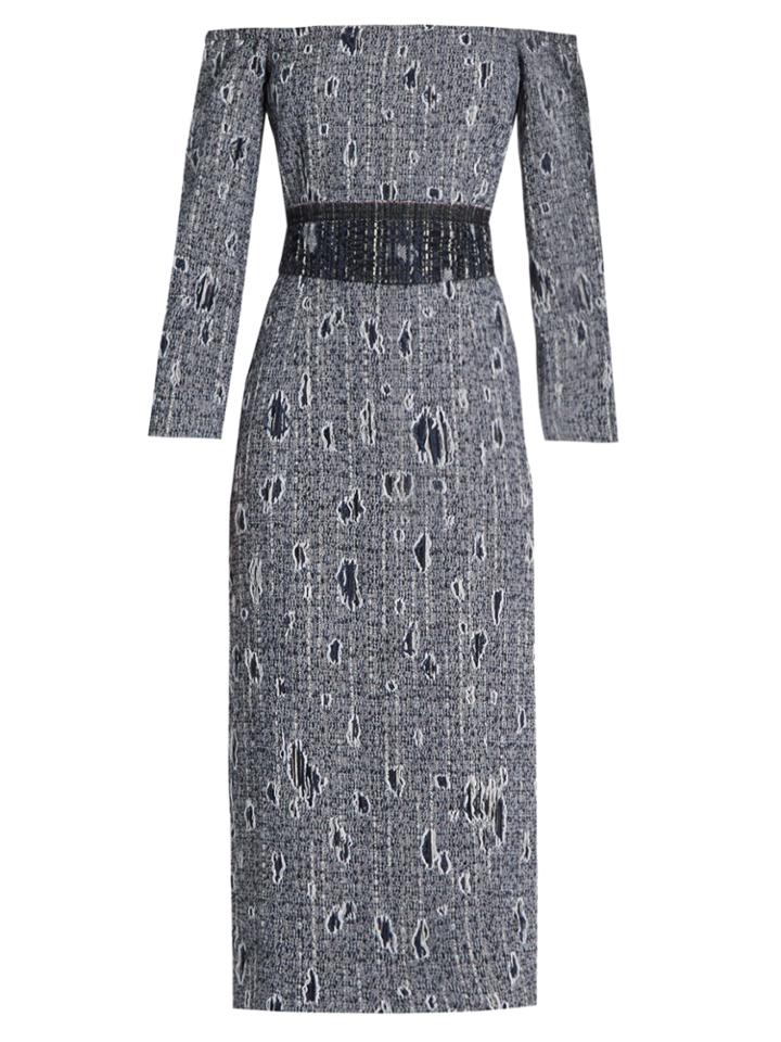 Carl Kapp Jean Off-the-shoulder Boucl Dress