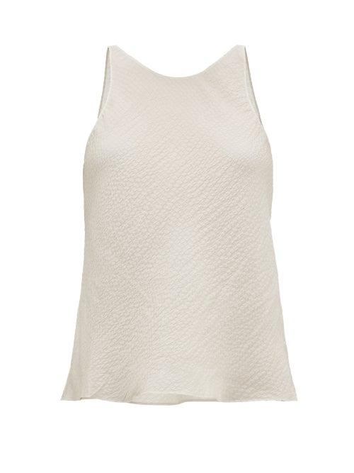 Matchesfashion.com Sir - Indre Silk-seersucker Tank Top - Womens - Beige