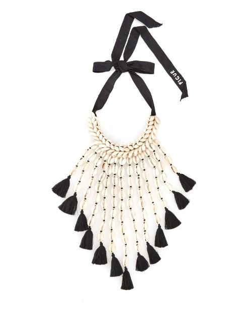 Figue Oceane Shell And Tassel Necklace