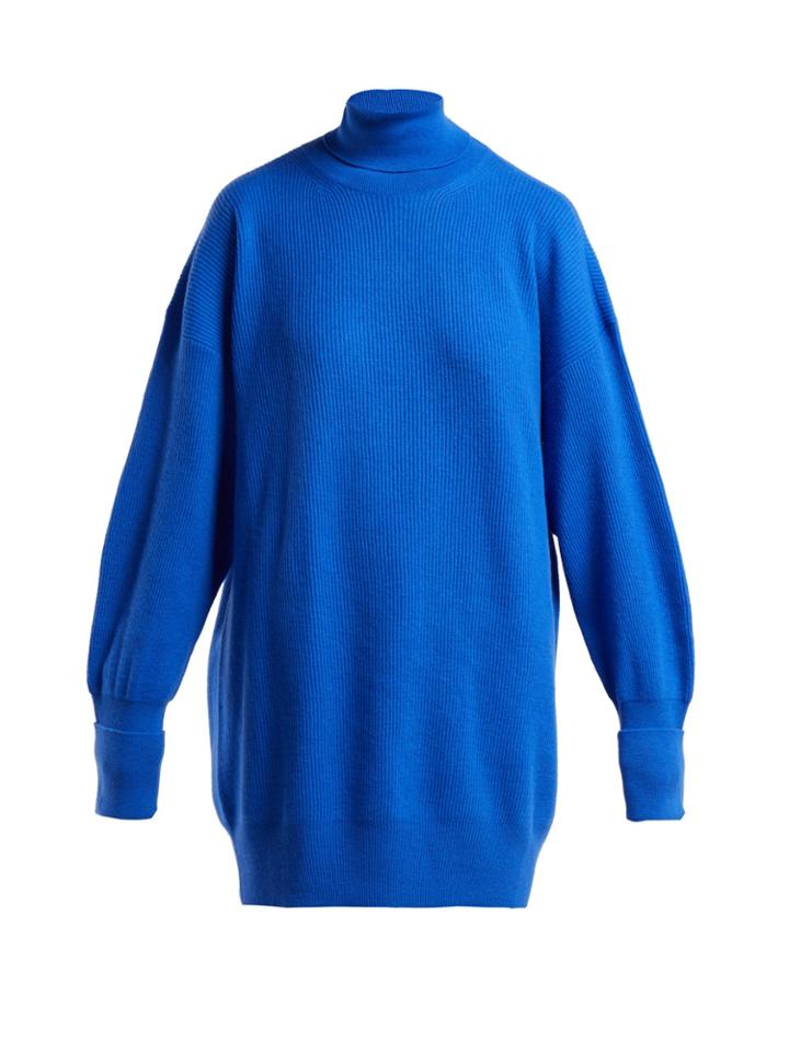 Maison Margiela Oversized Elbow-patch Wool Roll-neck Sweater