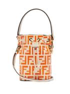 Matchesfashion.com Fendi - Ff Mon Tresor Mini Leather Bucket Bag - Womens - White Multi