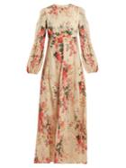 Zimmermann Laelia Floral-print Linen Dress