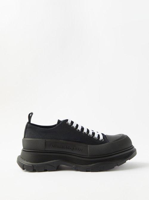Alexander Mcqueen - Tread Slick Chunky-sole Canvas Trainers - Mens - Black
