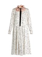 Roksanda Belvoir Silk-twill Midi Dress