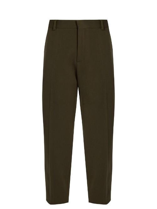 Maison Margiela High-rise Cropped Wool-blend Trousers