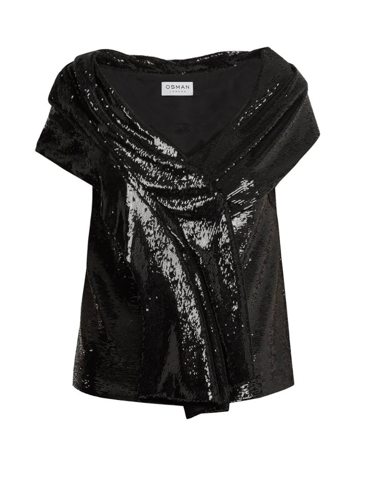 Osman Sigourni Sequin-embellished Top