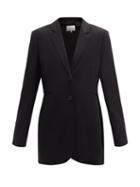Matchesfashion.com La Collection - Valentina Single-breasted Wool Longline Jacket - Womens - Black