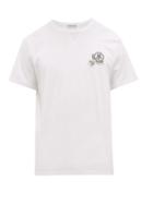 Matchesfashion.com Moncler - Logo Appliqu Cotton T Shirt - Mens - White