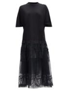 Matchesfashion.com Simone Rocha - Tulle-skirt T-shirt Dress - Womens - Black