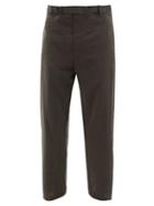 Lemaire - Belted Silk-blend Trousers - Mens - Black