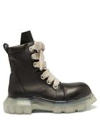 Rick Owens - Bozo Tractor Lace Up Leather Boots - Mens - Black