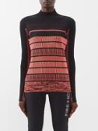 Bogner Fire+ice - Caila Jacquard-knit Sweater - Womens - Black Red