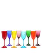 Matchesfashion.com La Doublej - X Salviati Set Of Eight Murano Wine Glasses - Womens - Multi