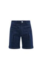 Matchesfashion.com Harago - Patch-pocket Cotton-khadi Shorts - Mens - Blue