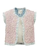 Sea - Ida Floral-print Quilted Cotton Vest - Womens - Pink Multi