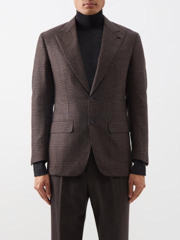 Thom Sweeney - Checked Wool-blend Tweed Blazer - Mens - Brown