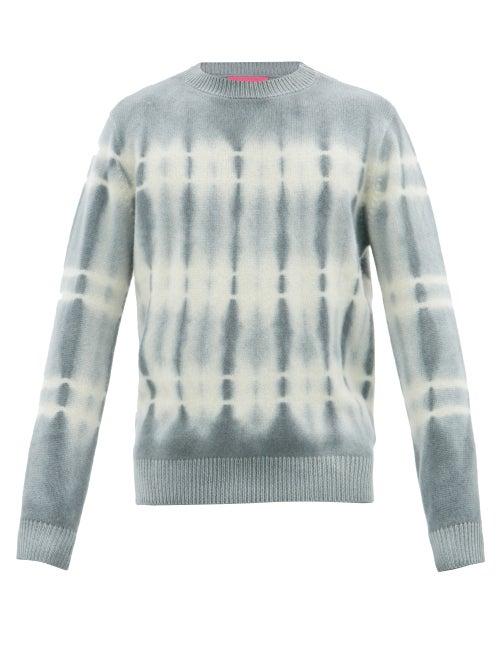 Mens Rtw The Elder Statesman - Tie-dyed Cashmere Sweater - Mens - Grey