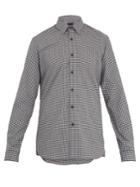 Prada Single-cuff Gingham Cotton Shirt