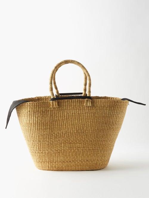 Muu - Panier Woven Basket Bag - Womens - Black Multi