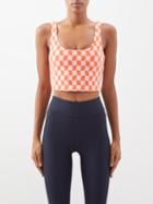 The Upside - Yosemite Lana Checkerboard Cropped Top - Womens - Orange White