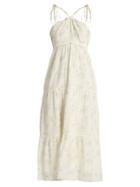 Matchesfashion.com Athena Procopiou - Romance In The Wind Cotton Blend Dress - Womens - White Print