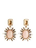 Oscar De La Renta Oval Crystal-embellished Earrings