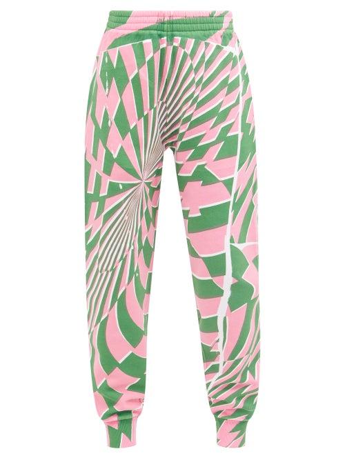 Stella Mccartney - X Ed Curtis Optical Illusion Print Track Pants - Womens - Multi Pink
