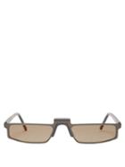 Matchesfashion.com Andy Wolf - Muhren Rectangle Frame Sunglasses - Womens - Black