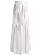 Kalita Avedon Pleated Tie-waist Cotton Skirt