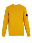 Matchesfashion.com Stone Island - Crew Neck Wool Blend Sweater - Mens - Yellow