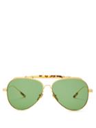Matchesfashion.com Jacques Marie Mage - X Gonzo Aviator Titanium Sunglasses - Womens - Gold