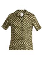 Stella Jean Discendente Circle-print Linen Shirt