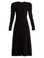 Matchesfashion.com Isabel Marant - Abi Gathered Crepe Dress - Womens - Black