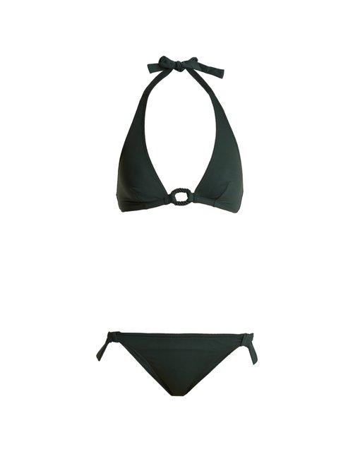 Matchesfashion.com Eres - Compact Sepia Bikini Set - Womens - Dark Green