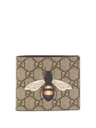 Gucci - Bee-print Gg Supreme Canvas Bi-fold Wallet - Mens - Beige Multi