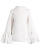 Teija Tie-back Cotton-poplin Top