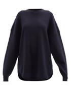Extreme Cashmere - No. 53 Crew Hop Stretch-cashmere Sweater - Womens - Navy