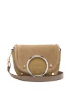 Matchesfashion.com See By Chlo - Mara Suede And Leather Cross Body Bag - Womens - Khaki