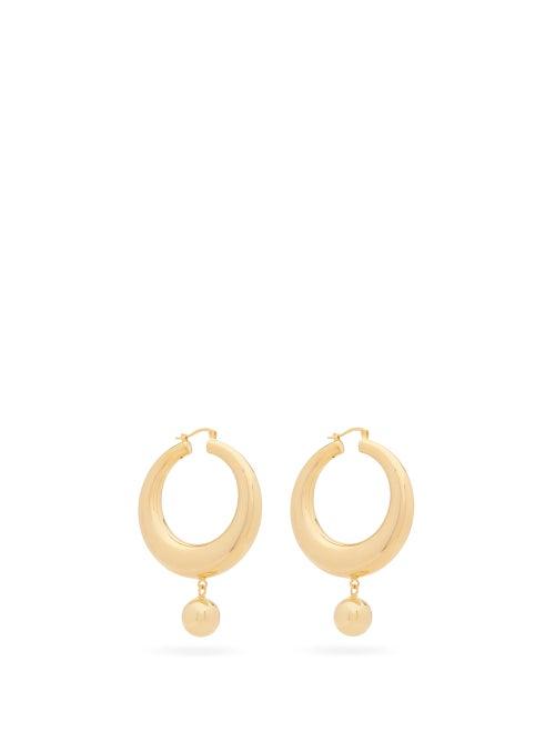 Matchesfashion.com Jw Anderson - Hoop And Ball Earrings - Womens - Gold