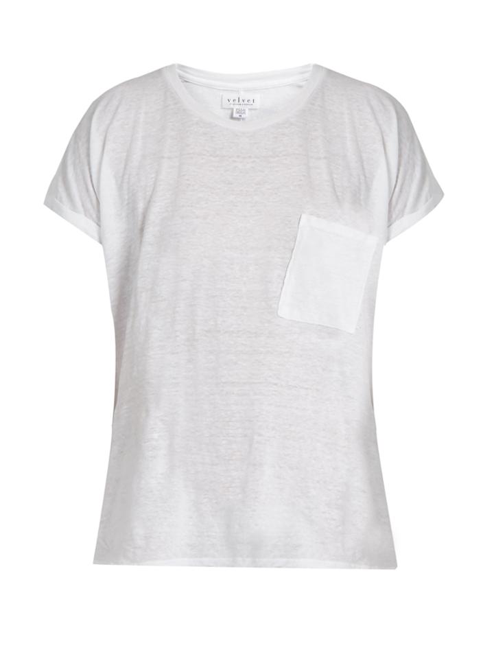 Velvet By Graham & Spencer Denice Patch-pocket T-shirt