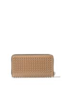 Matchesfashion.com Christian Louboutin - Panettone Spike Embellished Leather Wallet - Mens - Tan