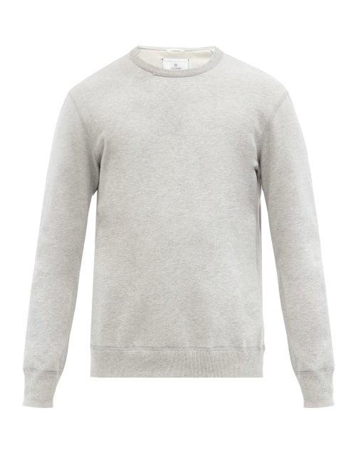 Matchesfashion.com Reigning Champ - Logo-patch Cotton-terry Sweatshirt - Mens - Light Grey