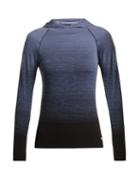 Matchesfashion.com Pepper & Mayne - Hooded Ombr Compression Performance Top - Womens - Black Blue