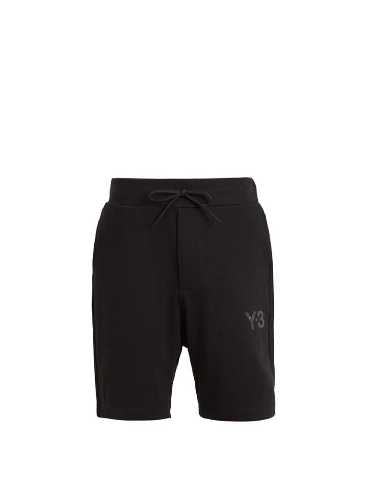 Y-3 Logo-print Cotton-jersey Shorts