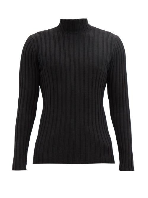 Matchesfashion.com Sfr - Jay Rib-knitted Wool-blend Sweater - Mens - Black