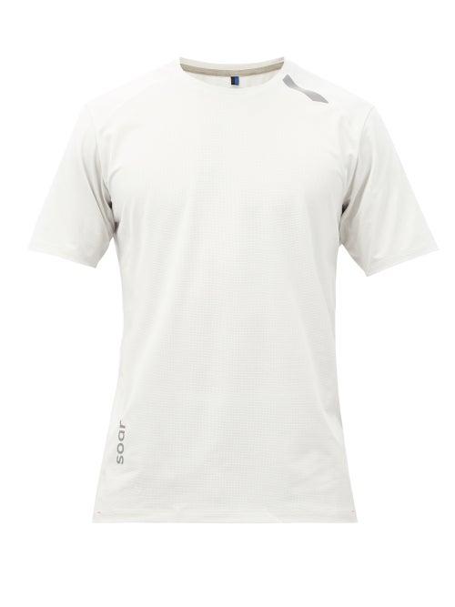 Matchesfashion.com Soar - Tech-t 2.5 Mesh-jersey T-shirt - Mens - Light Grey