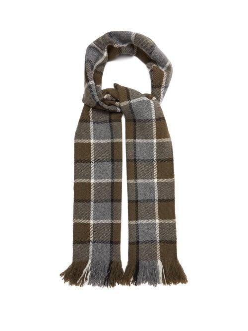 Matchesfashion.com Margaret Howell - Checked Wool Scarf - Mens - Grey