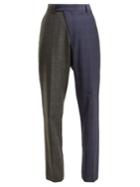 Vetements Bi-colour Straight-leg Wool Trousers