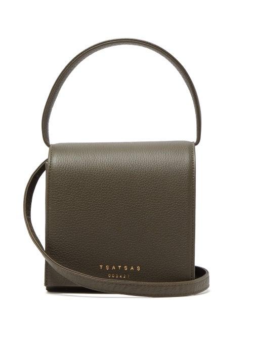 Matchesfashion.com Tsatsas - Malva 2 Grained-leather Cross-body Bag - Womens - Khaki