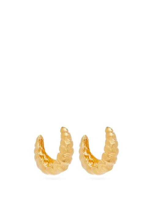 Matchesfashion.com Alighieri - Apollo's Song 24kt Gold Plated Hoop Earrings - Womens - Gold